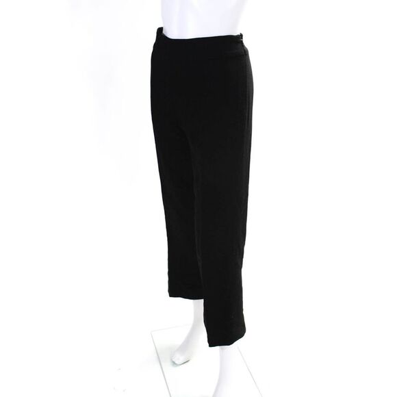 Serge & Real Womens Mid Rise Straight Leg Crepe Ankle Pants Black Wool Size 8 - Picture 2 of 5